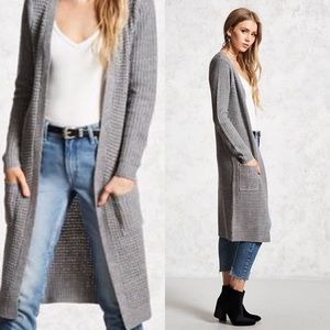 Forever 21 Patch Pocket Duster Cardigan
